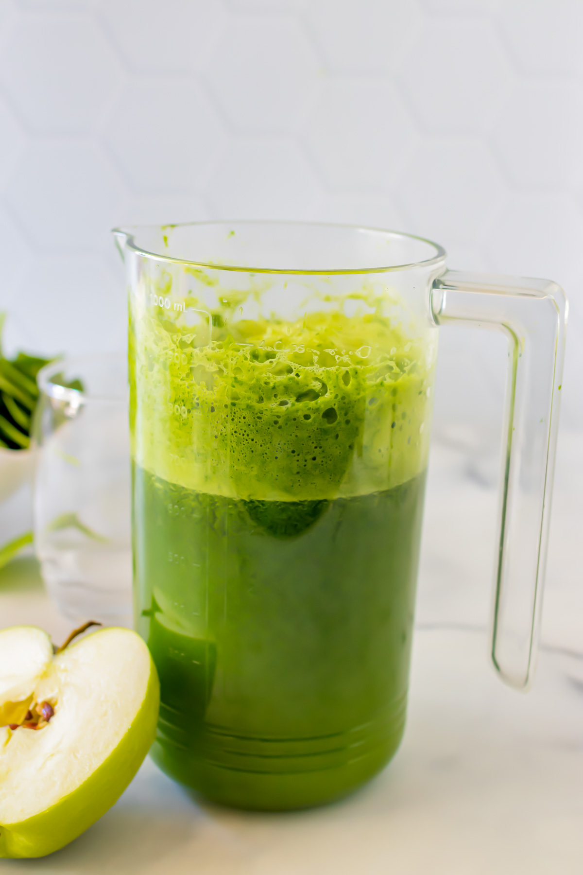Green juice in a jug.