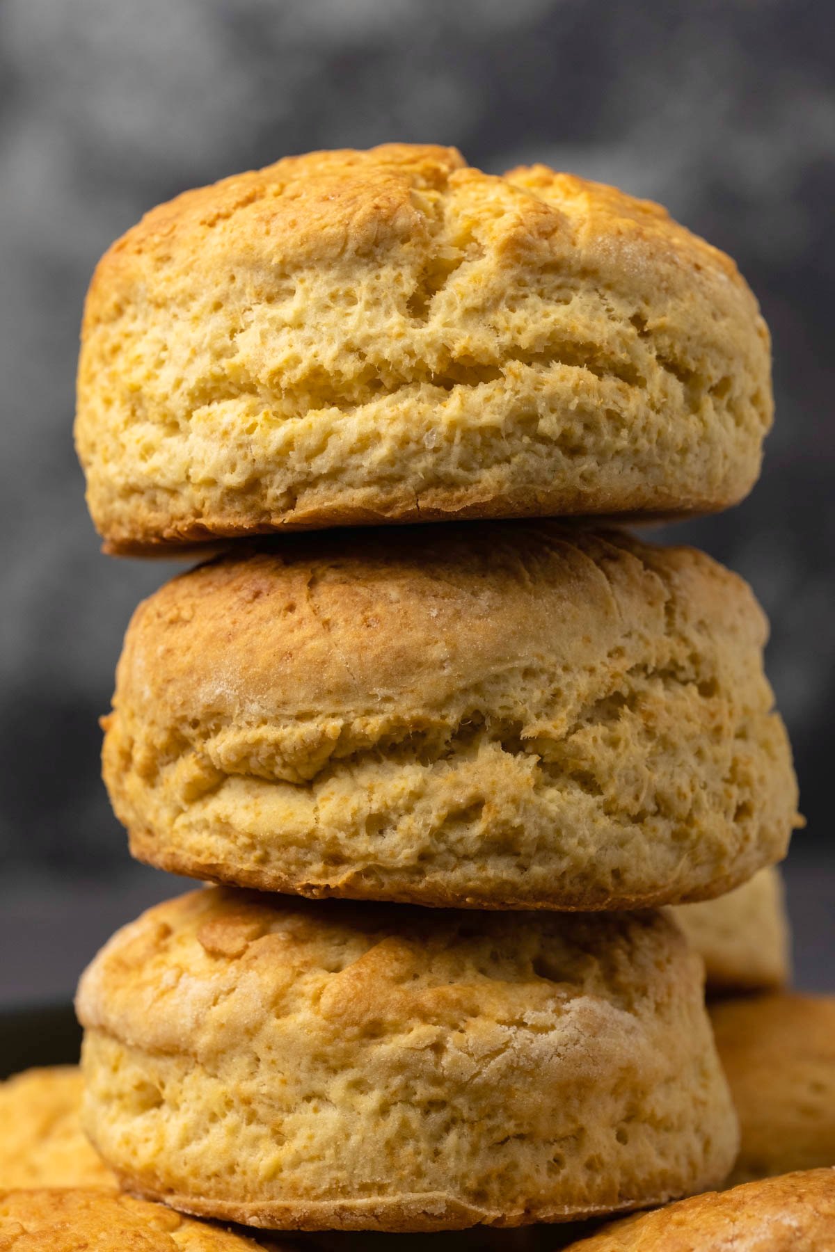 Vegan biscuits in a stack. 